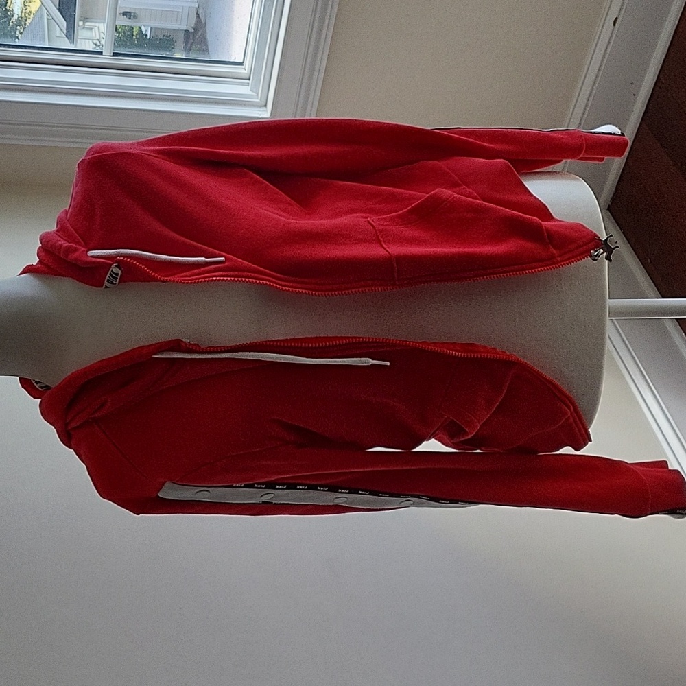 Pink Zipper Up Sweatshirt